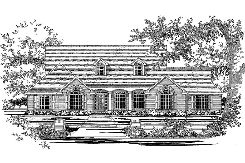 Architectural House Design - Country Exterior - Front Elevation Plan #472-255