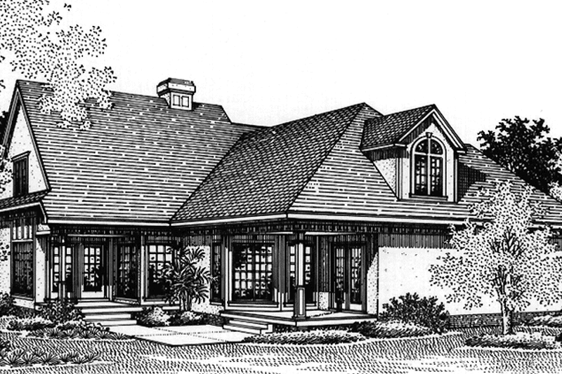 Home Plan - Exterior - Rear Elevation for Country House Plan #45-469 - 3 bed, 3.5 bath