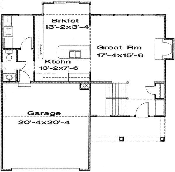 Traditional Floor Plan - Main Floor Plan #6-149