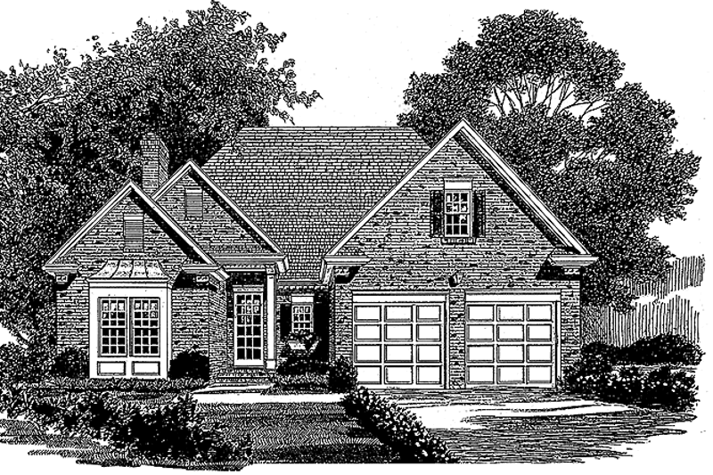 Architectural House Design - Ranch Exterior - Front Elevation Plan #453-128