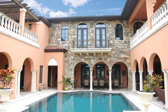 Exterior - Rear Elevation 2 for Mediterranean House Plan #1058-16 - 5 bed, 5 bath