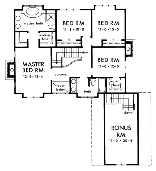 Architectural House Design - Victorian Floor Plan - Upper Floor Plan #929-94