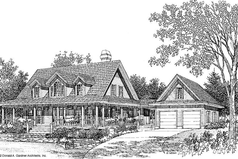 Architectural House Design - Country Exterior - Front Elevation Plan #929-118