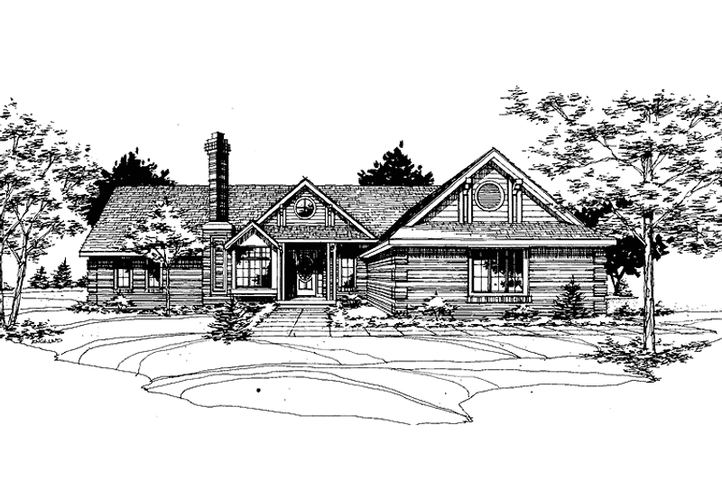 House Blueprint - Ranch Exterior - Front Elevation Plan #320-669