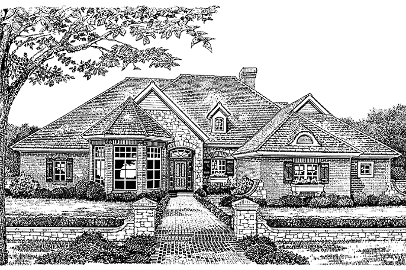 Dream House Plan - Country Exterior - Front Elevation Plan #310-1163