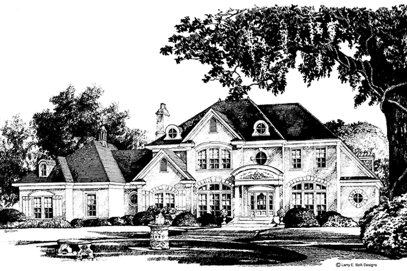 Dream House Plan - Exterior - Front Elevation 3 for Classical House Plan #952-247 - 4 bed, 3.5 bath