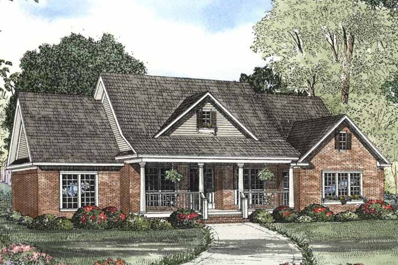 Home Plan - Exterior - Front Elevation 3 for Country House Plan #17-3039 - 4 bed, 2.5 bath