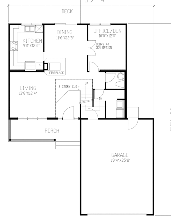 Home Plan - Country Floor Plan - Main Floor Plan #320-1443