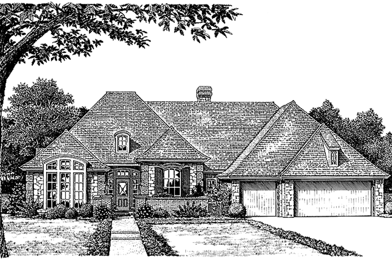 Architectural House Design - Country Exterior - Front Elevation Plan #310-1159