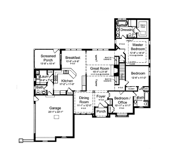 House Blueprint - Traditional Floor Plan - Main Floor Plan #46-803