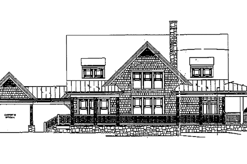 House Plan Design - Exterior - Rear Elevation for Country House Plan #429-426 - 3 bed, 3.5 bath
