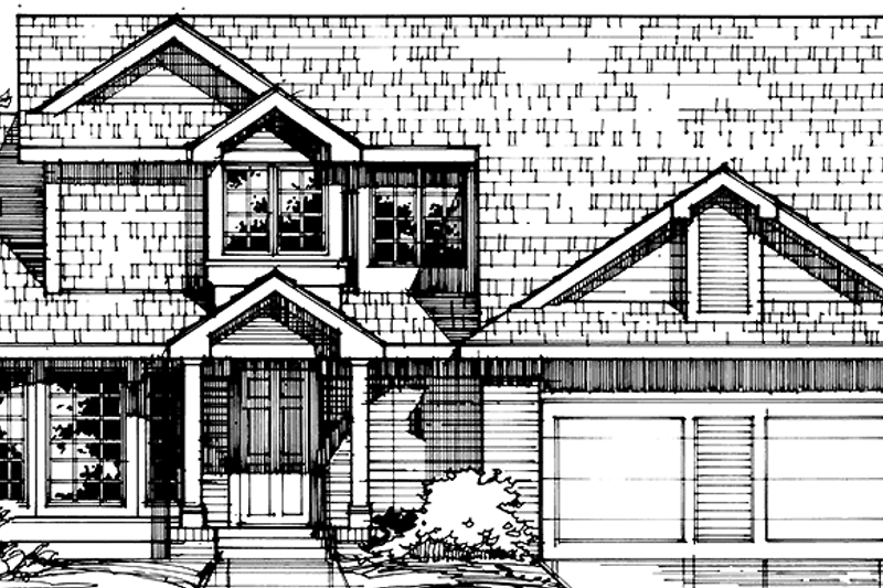 Dream House Plan - Prairie Exterior - Front Elevation Plan #320-1101