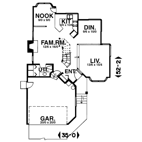 Traditional Floor Plan - Main Floor Plan #303-431