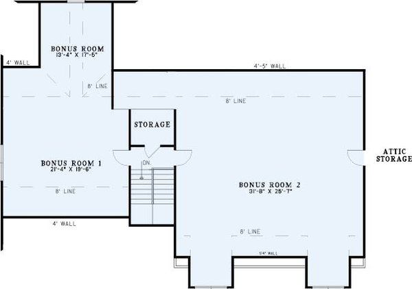 Craftsman Floor Plan - Upper Floor Plan #17-2376