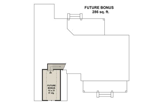 Floor Plan - Upper Floor for Farmhouse House Plan #51-1141 - 3 bed, 2.5 bath