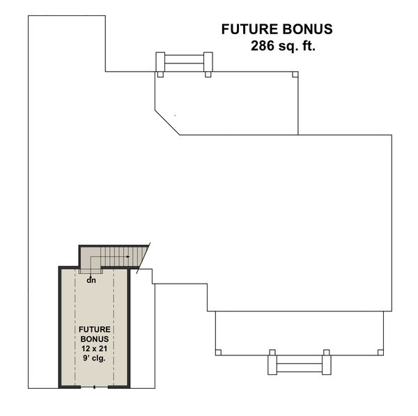 Farmhouse Floor Plan - Upper Floor Plan #51-1141