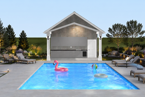 House Blueprint - Exterior - Front Elevation for Traditional House Plan #1060-493, 1 bath