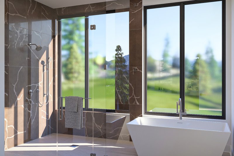 Home Plan - Interior - Master Bathroom 2 for Modern House Plan #455-814 - 1 bed, 1.5 bath