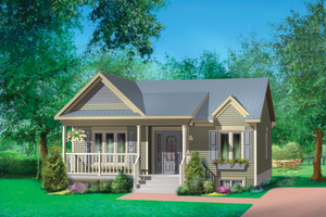 Country Exterior - Front Elevation Plan #25-4451