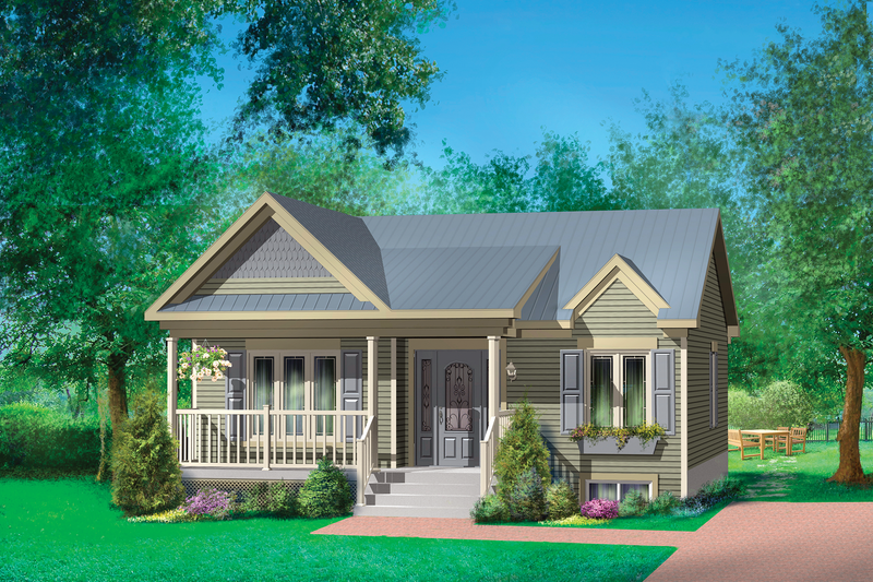 Home Plan - Country Exterior - Front Elevation Plan #25-4451