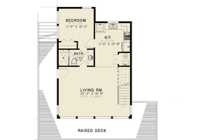 Floor Plan - Main Floor for Modern House Plan #923-398 - 1 bed, 1 bath