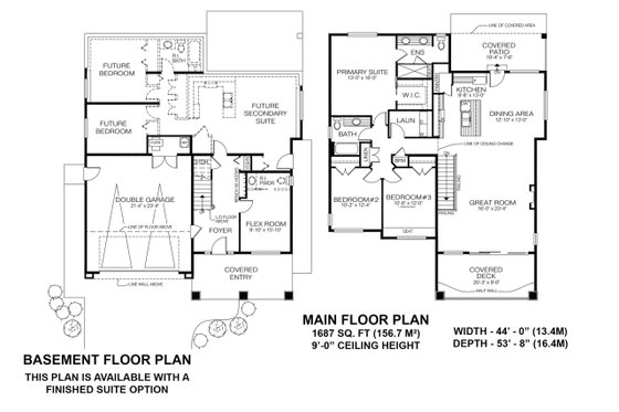 Floor Plan - Main Floor for Farmhouse House Plan #1100-61 - 3 bed, 4 bath