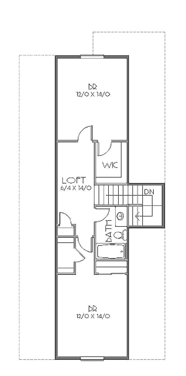 Bungalow Floor Plan - Upper Floor Plan #423-27