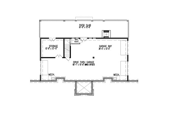 Floor Plan - Lower Floor for Craftsman House Plan #54-506 - 2 bed, 2.5 bath
