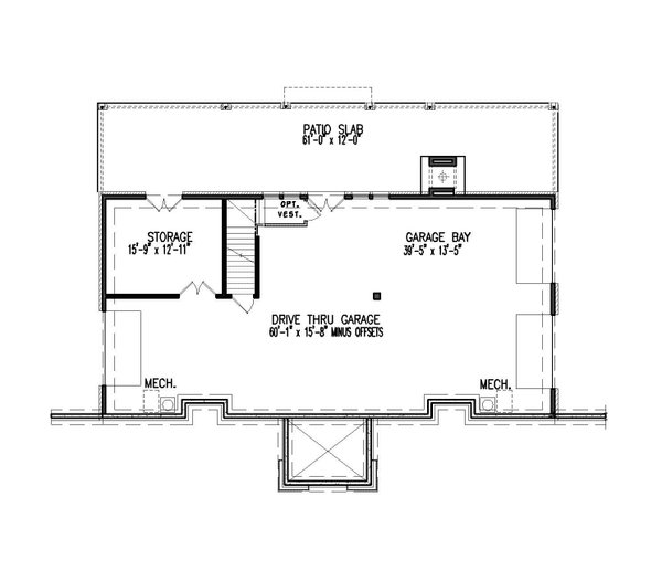 House Blueprint - Craftsman Floor Plan - Lower Floor Plan #54-506