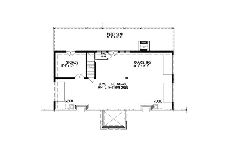 Home Plan - Floor Plan - Lower Floor for Craftsman House Plan #54-506 - 2 bed, 2.5 bath