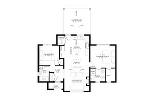 Floor Plan - Main Floor for Cottage House Plan #1114-58 - 2 bed, 2 bath