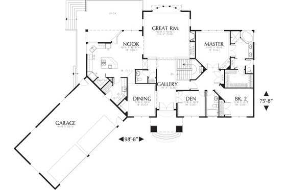 Floor Plan - Main Floor House Plan #48-604 - 4 bed, 3.5 bath