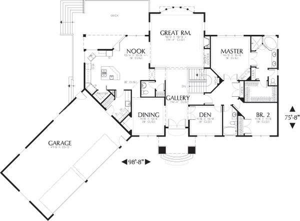 House Plan Design - Floor Plan - Main Floor Plan #48-604
