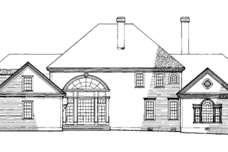 Dream House Plan - Exterior - Rear Elevation for Colonial House Plan #137-112 - 4 bed, 4 bath
