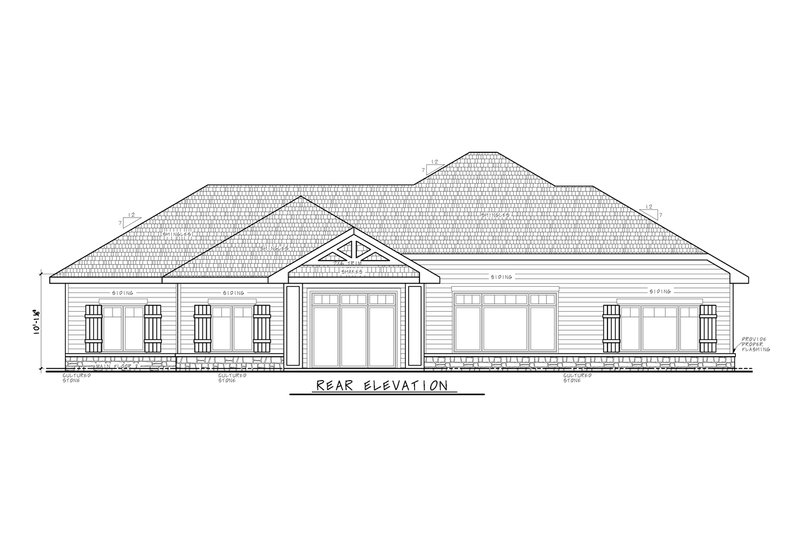 House Plan Design - Exterior - Rear Elevation for Craftsman House Plan #20-2531 - 3 bed, 2.5 bath