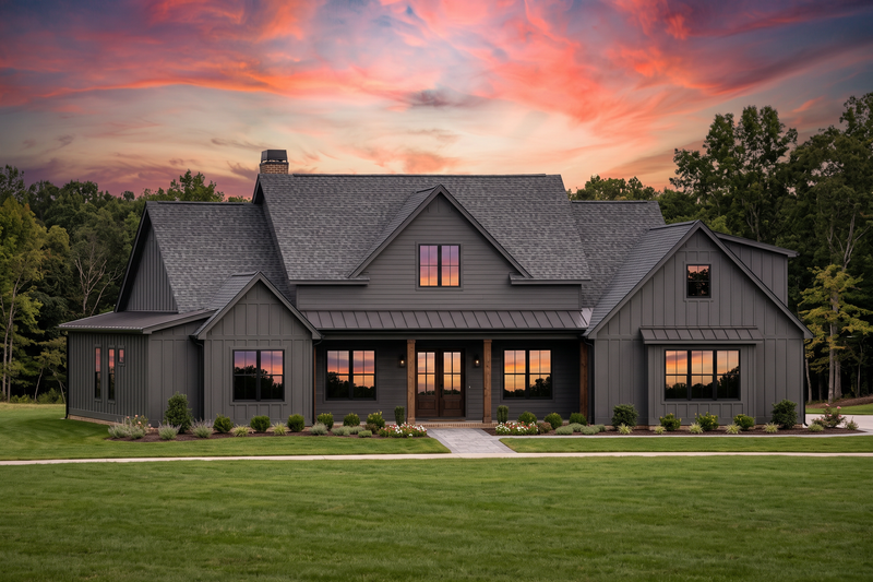 Home Plan - Exterior - Front Elevation 4 for Farmhouse House Plan #1096-214 - 4 bed, 3.5 bath