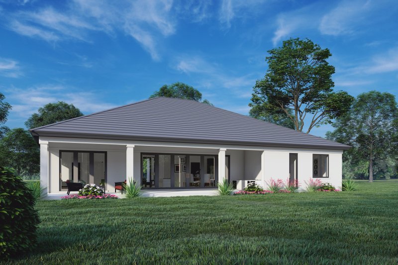 House Design - Exterior - Rear Elevation for Contemporary House Plan #930-550 - 3 bed, 3 bath