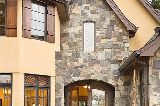 Front View - 4000 square foot European home