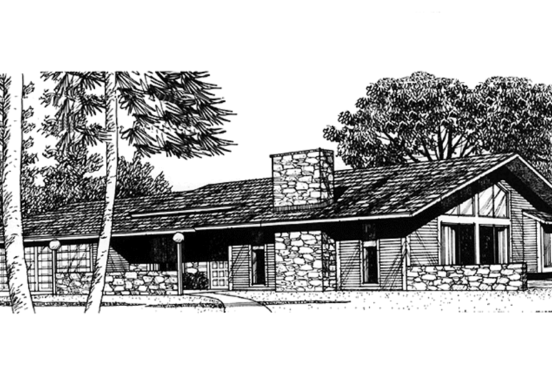 Dream House Plan - Ranch Exterior - Front Elevation Plan #320-1395
