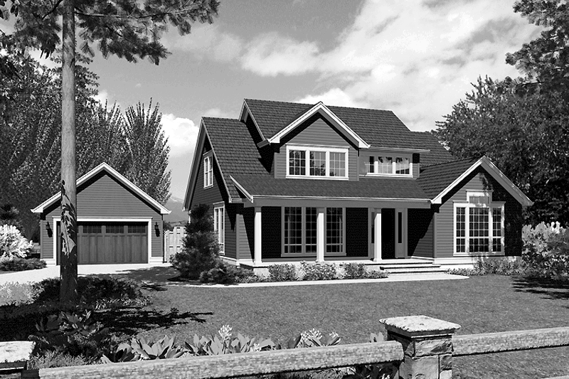 House Plan Design - Country Exterior - Front Elevation Plan #48-787