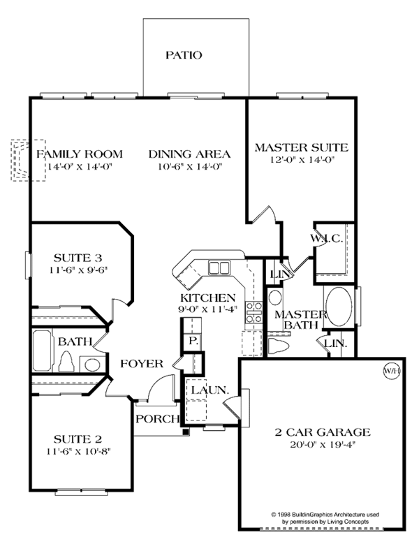Dream House Plan - Colonial Floor Plan - Main Floor Plan #453-284