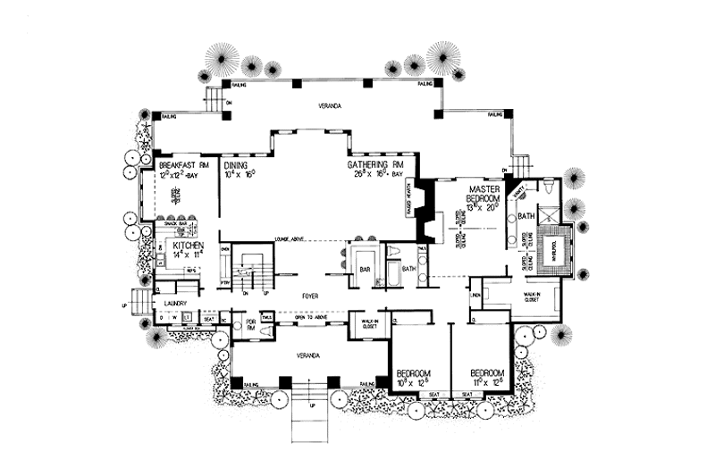 Dream House Plan - Floor Plan - Main Floor for Craftsman House Plan #72-838 - 3 bed, 2.5 bath