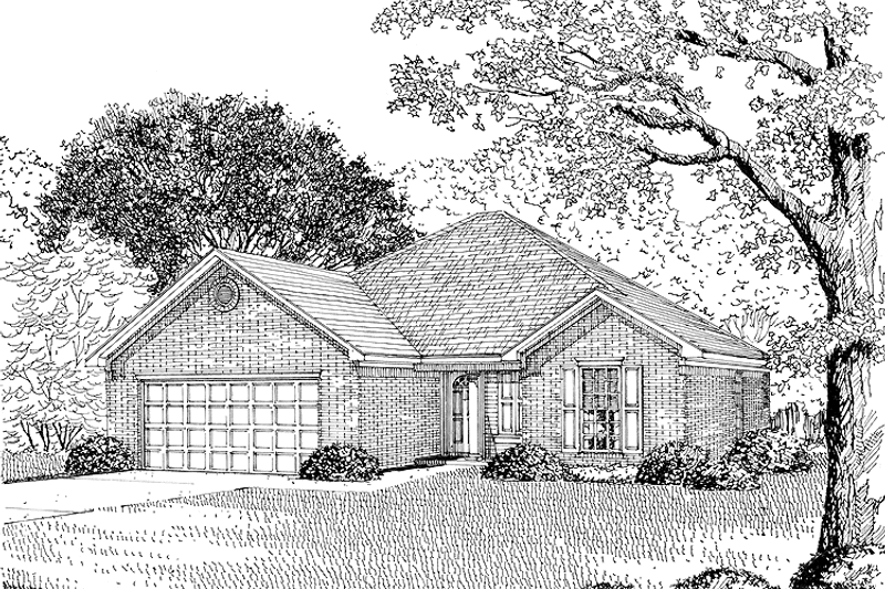 Home Plan - Exterior - Front Elevation 3 for Country House Plan #17-2729 - 3 bed, 2 bath