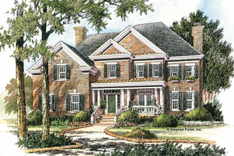 Dream House Plan - Colonial Exterior - Front Elevation Plan #429-277