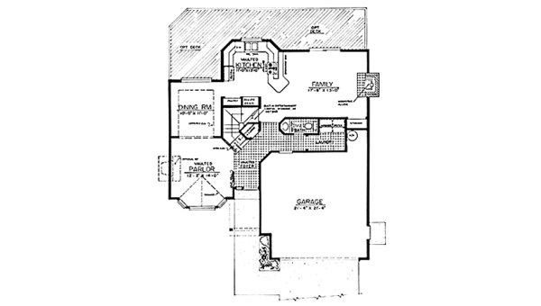 House Design - Traditional Floor Plan - Main Floor Plan #303-468