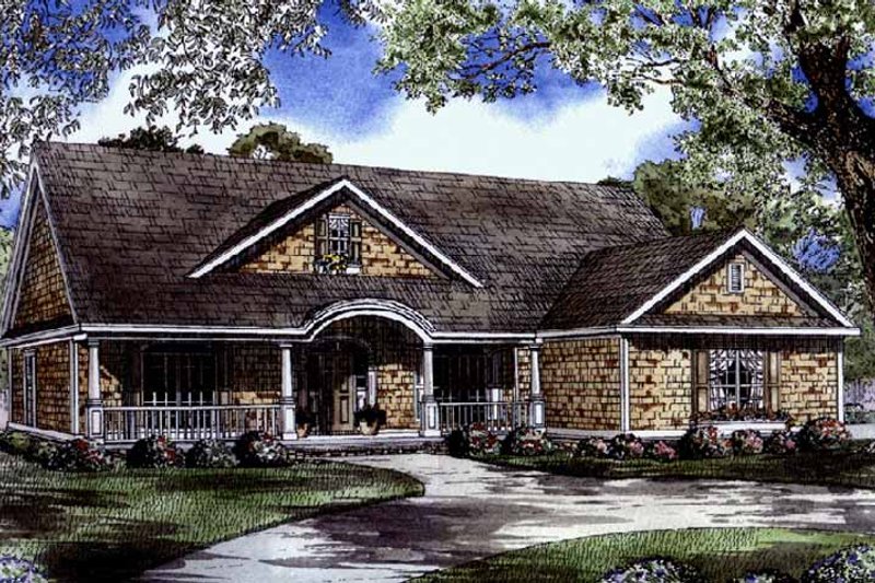 Home Plan - Country Exterior - Front Elevation Plan #17-2795