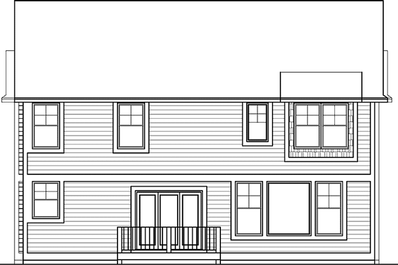 Home Plan - Exterior - Rear Elevation for Country House Plan #981-2 - 4 bed, 2.5 bath