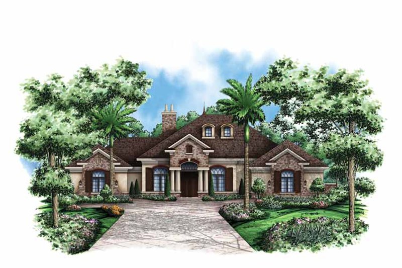 Architectural House Design - Exterior - Front Elevation 3 for Country House Plan #1017-120 - 3 bed, 3.5 bath