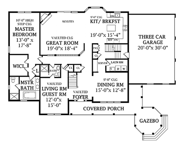House Plan Design - Traditional Floor Plan - Main Floor Plan #314-277