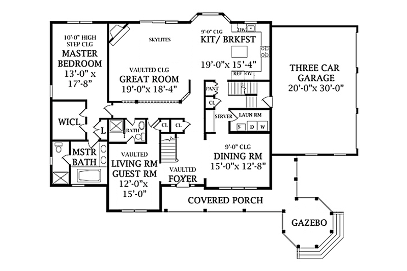 Dream House Plan - Floor Plan - Main Floor for Traditional House Plan #314-277 - 3 bed, 3 bath